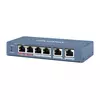 Коммутатор сетевой PoE HIKVISION DS-3E0106P-E/M  4xPoE100Mb/s неуправляемый