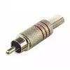 Разъем штекер RCA Rexant металл под винт черный/красный 14-0410