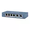 Коммутатор сетевой PoE HIKVISION DS-3E0106HP-E  4xPoE100Mb/s неуправляемый