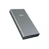 Портативное зарядное устройство HOCO B39 Magic Stone 30000mAh, Power Bank, серый метал