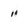 HOCO X21 Plus Silicone для передачи данных и зарядки USB-Lightning, флуоресцентный, 2.4A, 1м, черно-белый