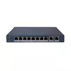 Коммутатор сетевой PoE HIKVISION DS-3E1310P-EI/M 2xUpLink 1Gb/s, 8xPoE 100Mb/s