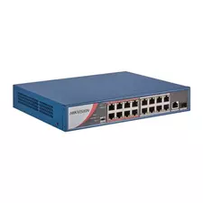 Коммутатор сетевой PoE HIKVISION DS-3E0318P-E/M(B)  16xPoE 100Mb/s неуправляемый