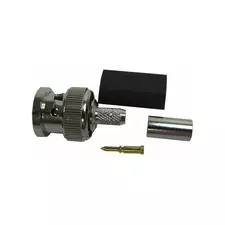 Разъем BNC под обжим папа средний с термоусадкой