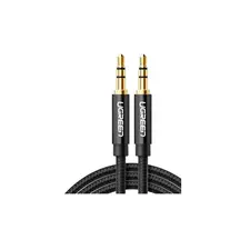 UGREEN AV112 3.5mm Male to 3.5mm Male Cable Gold Plated Metal Case with Braid 2m, Black