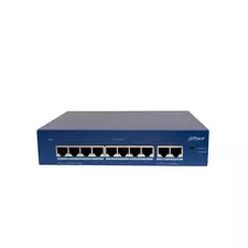 Коммутатор сетевой PoE DH-S3010-8ET-95 2xUpLink 1Gb/s, 8xPoE 100Mb/s