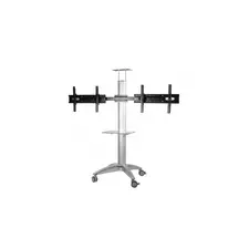 Мобильная стойка напольная для 2-х для TV и LCD мониторов Arm media PT-STAND-15 silver
