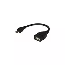 REXANT USB OTG microUSB на USB шнур, 0.15м, черный 18-1182