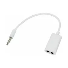 Аудиоразветвитель штекер REXANT 3.5x2мм, белый 18-1102