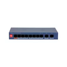 Коммутатор сетевой PoE DAHUA DH-CS4010-8ET2GT-60 2xUpLink 1Gb/s, 8xPoE 100Mb/s