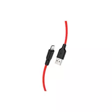 HOCO Data Cable X21 Plus Silicone USB-Lightning black and red