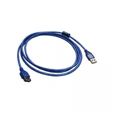 Кабель USB папа-мама (1,5m) синий