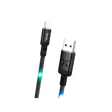HOCO U63 Spirit для передачи данных и зарядки USB-Lightning, магнитный коннектор, 2.4А, 1.2м, черный