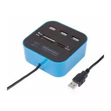 Разветвитель USB-HUB  3 USB+Card Reader