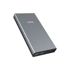 Портативное зарядное устройство HOCO B39 Magic Stone 30000mAh, Power Bank, серый метал