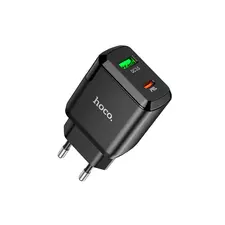 HOCO N5 Favor dual port PD20W+QC3.0 charger, black  (EU)