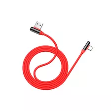 HOCO U77 Excellent elbow для передачи данных и зарядки USB-Lightning, 3A, 1.2м, красный