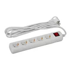 Удлинитель ЭРА UX-5es-3m 5 гн 3м, 3х0,75мм, с заземл, с выкл