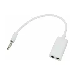 Аудиоразветвитель штекер REXANT 3.5x2мм, белый 18-1102