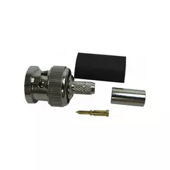 Разъем BNC под обжим папа средний с термоусадкой