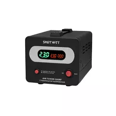 Напольный стабилизатор напряжения SMARTWATT AVR TOWER 8000RF  диапазон работы 140-260V, выход-клеммы, LED-дисплей