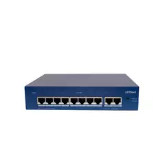 Коммутатор сетевой PoE DH-S3010-8ET-95 2xUpLink 1Gb/s, 8xPoE 100Mb/s