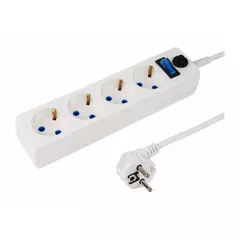 Сетевой фильтр PROCONNECT 4 гнезда 3 м с/з + авто выкл STANDART белый 11-9527