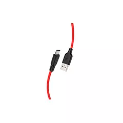 HOCO Data Cable X21 Plus Silicone for Micro black and red