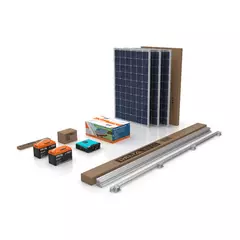 Солнечная станция ECO 3 без угла (Инвертор SmartWatt Eco 3K MPPT/Панель Delta SM 280-24P-4шт/АКБ CGD 12100-2шт/Комплект для монтажа)
