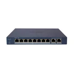 Коммутатор сетевой PoE HIKVISION DS-3E1310P-EI/M 2xUpLink 1Gb/s, 8xPoE 100Mb/s
