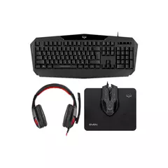 Клавиатура+мышь+коврик+наушники SVEN GS-4300 черный