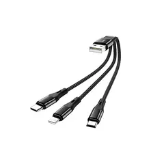 HOCO Data Cable X47 3-in-1 Harbor charging cable(iP+Micro+Type-C)