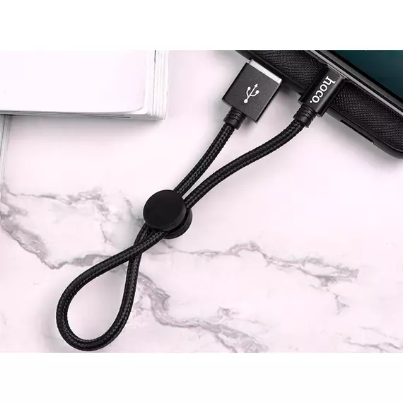HOCO X35 Premium USB-microUSB для передачи данных и зарядки, 2.4А, 0.25m, black
