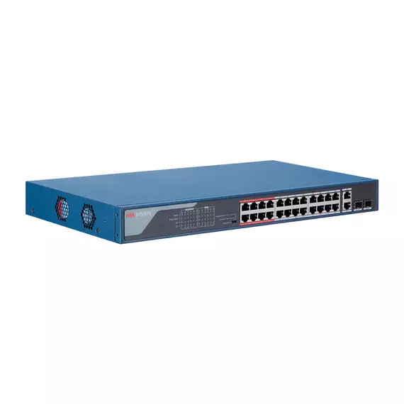 Коммутатор сетевой PoE HIKVISION DS-3E0326P-E(B)   24xPoE 100Mb/s неуправляемый