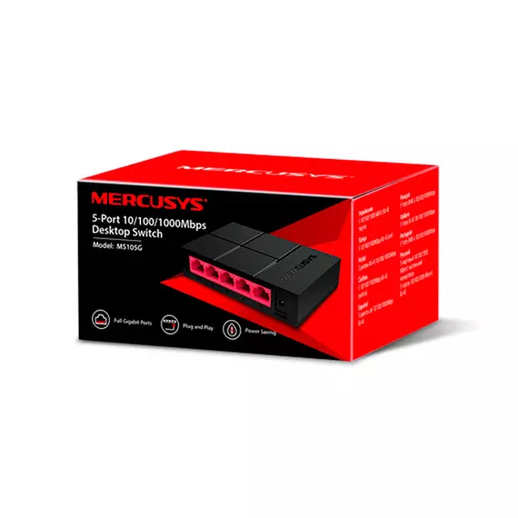 Коммутатор сетевой Mercusys MS105G  5x10/100/1000Mb/s неуправляемый
