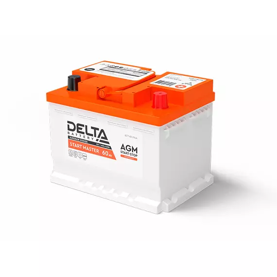 Стартерный авто Аккумулятор DELTA START MASTER 60 Ah AGM (242*175*190 мм) Стартерный авто Аккумулятор DELTA START MASTER 60 Ah AGM (242*175*190 мм)