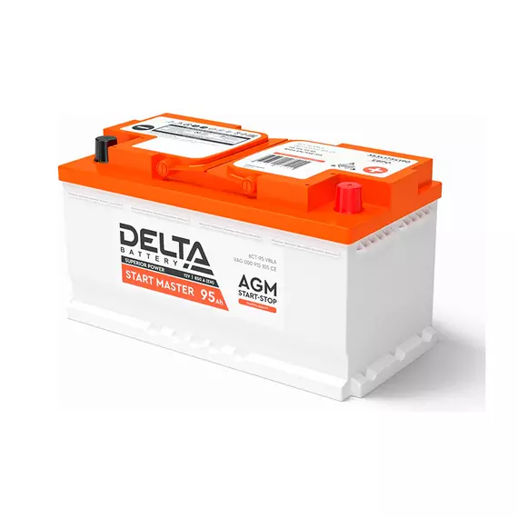 Стартерный авто Аккумулятор DELTA START MASTER 95 Ah AGM (353*175*190) Стартерный авто Аккумулятор DELTA START MASTER 95 Ah AGM (353*175*190)
