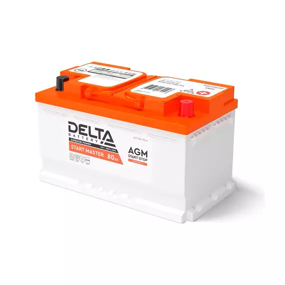 Стартерный авто Аккумулятор DELTA START MASTER 80 Ah AGM (325*185*200 мм) Стартерный авто Аккумулятор DELTA START MASTER 80 Ah AGM (325*185*200 мм)