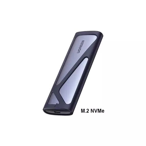 External Enclosure UGREEN CM400 SSD M.2 NVMe, кабель USB 3.1 - USB-C в комплекте, серый 10902