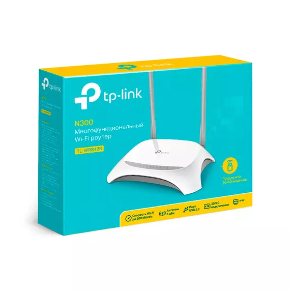 Роутер Wi-Fi TP-LINK TL-WR842N N300 4xLAN 100Mb/s