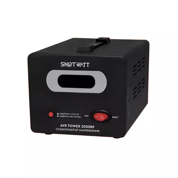 Напольный стабилизатор напряжения SMARTWATT AVR TOWER 2000RF диапазон работы 140-260V, 2 выход, LED-дисплей