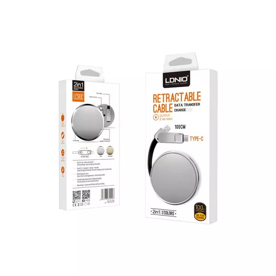 LDNIO LC-90 USB-MicroUSB, USB-Type-C (2в1)