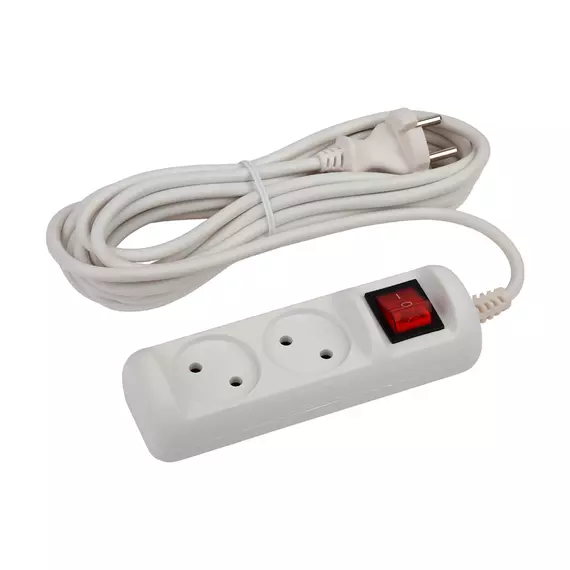 Удлинитель ЭРА U-2s-5m-2x1 2 гн 5м, ПВС