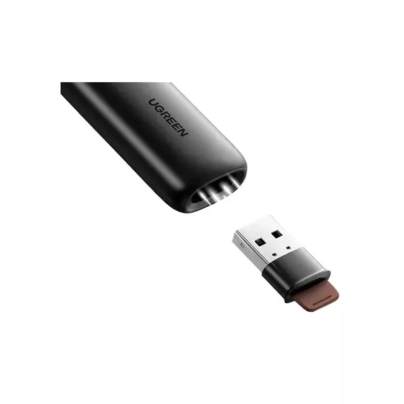 Лазерная указка UGREEN LP479 (2,4 Гц, управление до 100 м, лазер 200 м, USB-A, 1хААА батарея) 50654