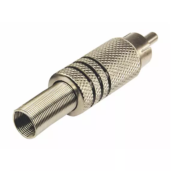 Разъем штекер RCA Rexant металл под винт черный/красный 14-0410