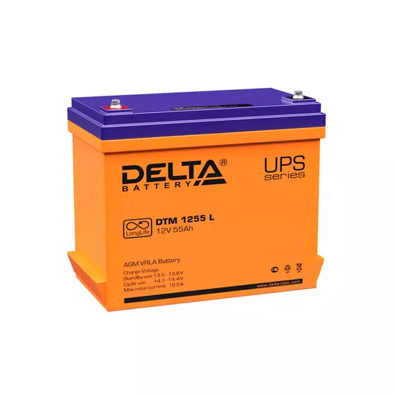 Аккумулятор Delta DTM1255L 12V 55Ah