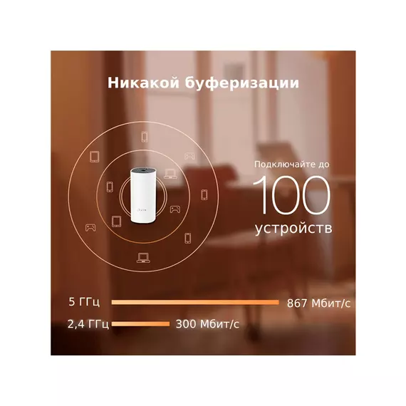 Mesh Wi-Fi система TP-LINK Deco M4(3-pack) AC1200 2xWAN/LAN 1Gb/s