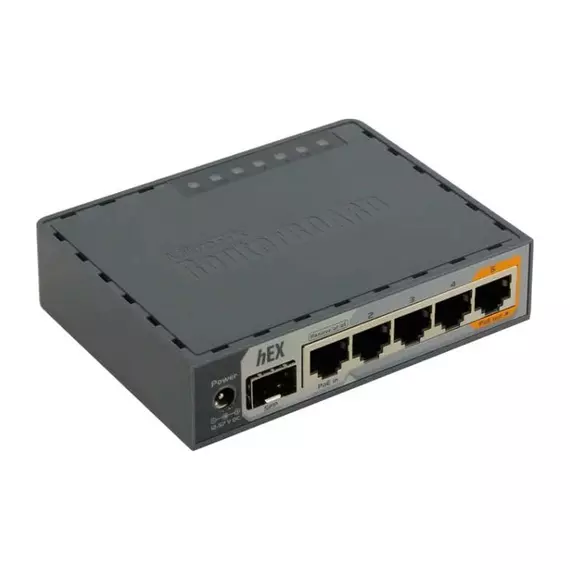 Маршрутизатор MikroTik hEX S RB760iGS 5xLAN 1Gb/s 1xSFP MicroSD USB PoE