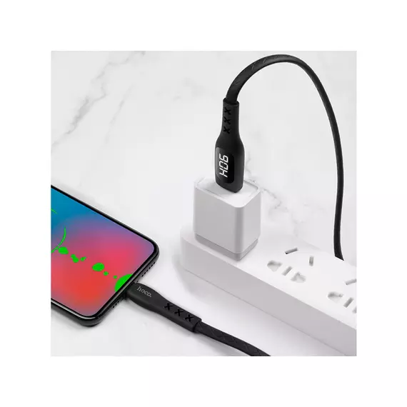HOCO S6 для передачи данных и зарядки USB-microUSB, 2.4A, 1.2м, черный
