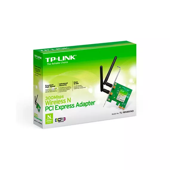 Адаптер Wi-Fi PCI Express TP-LINK TL-WN881ND N300 300Mb/s 2.4GHz